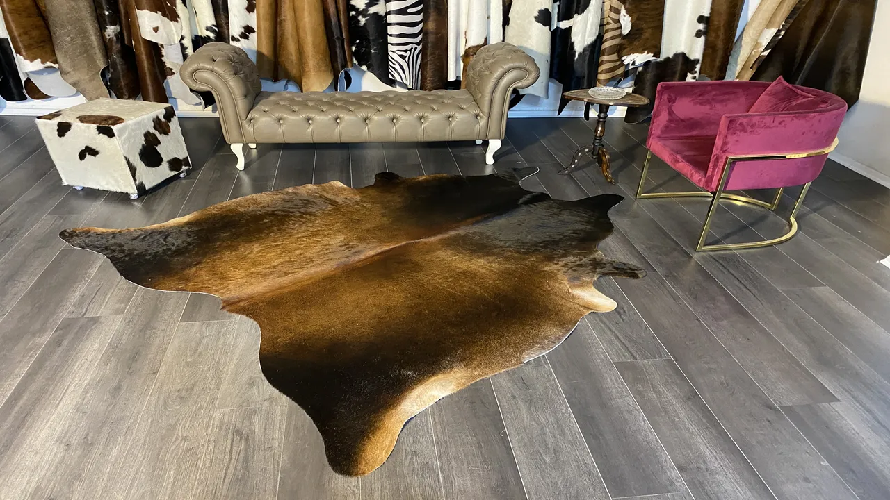 Fiesta Leather Art Hakiki Deri Dana Postu Mix Kahve 205 x 225